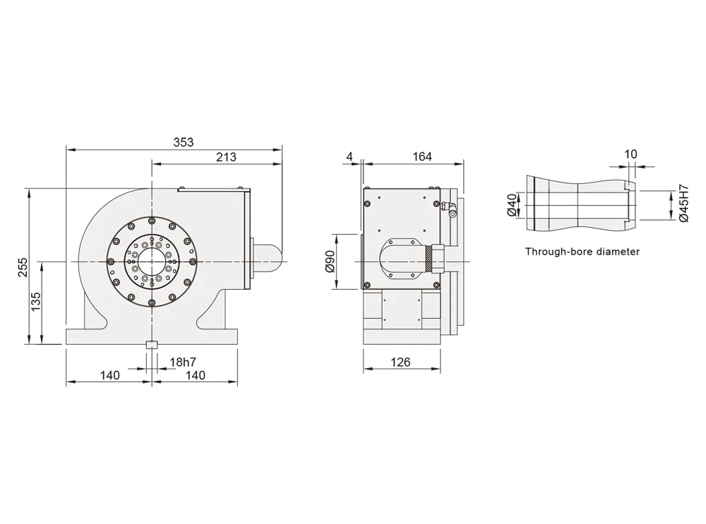 Поворотный стол с прямым приводом Detron DV-170P