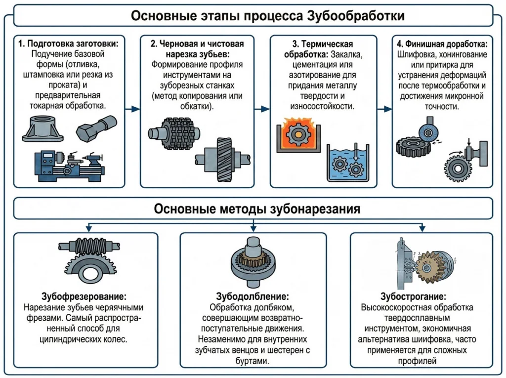 Общий вид процесса зубообработки