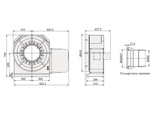 Поворотный стол с ЧПУ Detron GXA-630HL